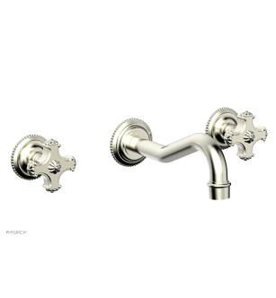 Phylrich 162-11/015 Marvelle 9 1/2" Double Cross Handle Wall Mount Bathroom Sink Faucet in Satin Nickel
