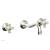 Phylrich 162-11/015 Marvelle 9 1/2" Double Cross Handle Wall Mount Bathroom Sink Faucet in Satin Nickel