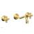 Phylrich 162-11/24B Marvelle 9 1/2" Double Cross Handle Wall Mount Bathroom Sink Faucet in Burnished Gold