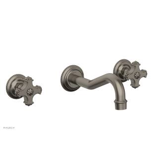 Phylrich 162-11/15A Marvelle 9 1/2" Double Cross Handle Wall Mount Bathroom Sink Faucet in Pewter