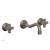 Phylrich 162-11/15A Marvelle 9 1/2" Double Cross Handle Wall Mount Bathroom Sink Faucet in Pewter