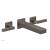 Phylrich 291-12/15A Stria 8 3/4" Double Lever Handle Wall Mount Bathroom Sink Faucet in Pewter