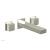 Phylrich 291-14/15B Stria 8 3/4" Double Cube Handle Wall Mount Bathroom Sink Faucet in Brushed Nickel