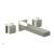 Phylrich 291-14/015 Stria 8 3/4" Double Cube Handle Wall Mount Bathroom Sink Faucet in Satin Nickel