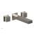 Phylrich 291-14/014 Stria 8 3/4" Double Cube Handle Wall Mount Bathroom Sink Faucet in Polished Nickel