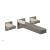 Phylrich 291-11/014 Stria 8 3/4" Double Blade Handle Wall Mount Bathroom Sink Faucet in Polished Nickel