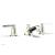 Phylrich 501-02/015 Hex Modern 7 1/4" Double Lever Handle Widespread Bathroom Sink Faucet in Satin Nickel