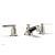 Phylrich 501-02/014 Hex Modern 7 1/4" Double Lever Handle Widespread Bathroom Sink Faucet in Polished Nickel