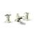 Phylrich 501-01/15B Hex Modern 7 1/4" Double Cross Handle Widespread Bathroom Sink Faucet in Brushed Nickel