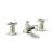 Phylrich 501-01/015 Hex Modern 7 1/4" Double Cross Handle Widespread Bathroom Sink Faucet in Satin Nickel