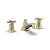 Phylrich 501-01/24B Hex Modern 7 1/4" Double Cross Handle Widespread Bathroom Sink Faucet in Burnished Gold