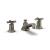 Phylrich 501-01/15A Hex Modern 7 1/4" Double Cross Handle Widespread Bathroom Sink Faucet in Pewter