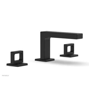 Phylrich 290L-03/040 Mix 6 1/2" Double Ring Handle Widespread Bathroom Sink Faucet in Black