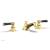 Phylrich 500-03/24B Hex Traditional 7 1/4" Double Lever Marble Handle Widespread Bathroom Sink Faucet in Burnished Gold