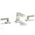 Phylrich 291L-02/15B Stria 6 1/2" Double Lever Handle Widespread Bathroom Sink Faucet in Brushed Nickel