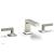 Phylrich 291L-02/015 Stria 6 1/2" Double Lever Handle Widespread Bathroom Sink Faucet in Satin Nickel