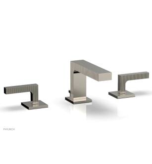 Phylrich 291L-02/014 Stria 6 1/2" Double Lever Handle Widespread Bathroom Sink Faucet in Polished Nickel