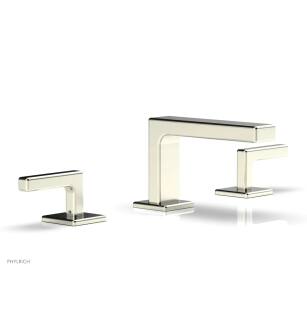 Phylrich 290L-02/015 Mix 6 1/2" Double Lever Handle Widespread Bathroom Sink Faucet in Satin Nickel
