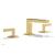 Phylrich 290L-02/24B Mix 6 1/2" Double Lever Handle Widespread Bathroom Sink Faucet in Burnished Gold