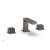 Phylrich 291L-04/15A Stria 6 1/2" Double Cube Handle Widespread Bathroom Sink Faucet in Pewter