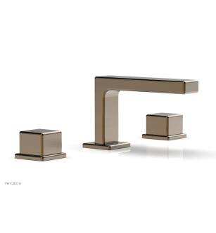 Phylrich 290L-04/047 Mix 5 1/2" Double Cube Handle Widespread Bathroom Sink Faucet in Brass/Antique Brass