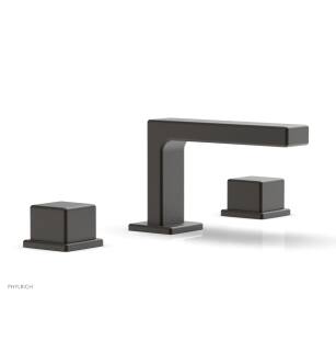 Phylrich 290L-04/10B Mix 5 1/2" Double Cube Handle Widespread Bathroom Sink Faucet in Distressed Bronze/Oil Rubbed Bronze