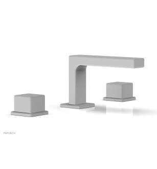 Phylrich 290L-04/050 Mix 5 1/2" Double Cube Handle Widespread Bathroom Sink Faucet in White