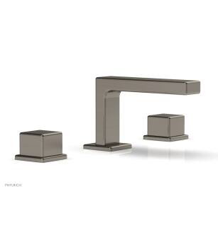 Phylrich 290L-04/15A Mix 5 1/2" Double Cube Handle Widespread Bathroom Sink Faucet in Pewter