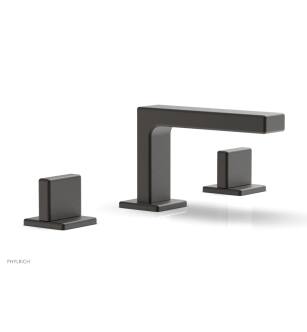 Phylrich 290L-01/10B Mix 6 1/2" Double Blade Handle Widespread Bathroom Sink Faucet in Distressed Bronze/Oil Rubbed Bronze