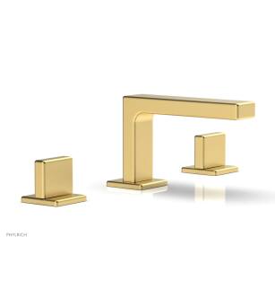 Phylrich 290L-01/24B Mix 6 1/2" Double Blade Handle Widespread Bathroom Sink Faucet in Burnished Gold