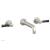 Phylrich 500-13/15B Hex 8 1/4" Double Marble Handle Wall Mount Bathroom Sink Faucet in Brushed Nickel