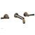 Phylrich 500-13/047 Hex 8 1/4" Double Marble Handle Wall Mount Bathroom Sink Faucet in Brass/Antique Brass