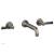 Phylrich 500-13/15A Hex 8 1/4" Double Marble Handle Wall Mount Bathroom Sink Faucet in Pewter