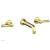 Phylrich 500-12/24B Hex 8 1/4" Double Lever Handle Wall Mount Bathroom Sink Faucet in Burnished Gold