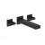 Phylrich 290-13/040 Mix 8 7/8" Double Ring Handle Wall Mount Bathroom Sink Faucet in Black