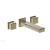 Phylrich 290-14/047 Mix 8 3/4" Double Cube Handle Wall Mount Bathroom Sink Faucet in Brass/Antique Brass