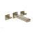 Phylrich 290-11/047 Mix 8 3/4" Double Blade Handle Wall Mount Bathroom Sink Faucet in Brass/Antique Brass