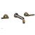 Phylrich 501-12/047 Hex Modern 8 1/4" Double Lever Handle Wall Mount Bathroom Sink Faucet in Brass/Antique Brass