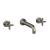 Phylrich 501-11/15A Hex Modern 8 1/4" Double Cross Handle Wall Mount Bathroom Sink Faucet in Pewter