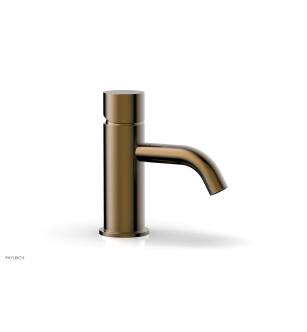 Phylrich 230-07/047 Basic II 6 1/2" Single Hole Bathroom Sink Faucet with Smooth Handle in Brass/Antique Brass