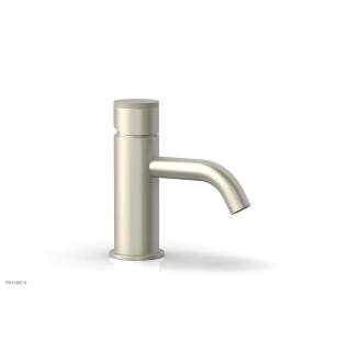 Phylrich 230-06/15B Basic II 6 1/2" Single Hole Bathroom Sink Faucet with Knurled Handle in Brushed Nickel
