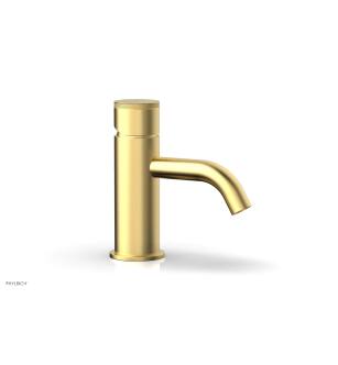 Phylrich 230-06/24B Basic II 6 1/2" Single Hole Bathroom Sink Faucet with Knurled Handle in Burnished Gold