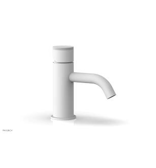 Phylrich 230-06/050 Basic II 6 1/2" Single Hole Bathroom Sink Faucet with Knurled Handle in White