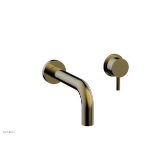 Phylrich 230-15/047 Basic II 7" Single Lever Handle Wall Mount Bathroom Sink Faucet in Brass/Antique Brass