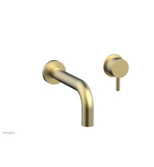 Phylrich 230-15/24B Basic II 7" Single Lever Handle Wall Mount Bathroom Sink Faucet in Burnished Gold