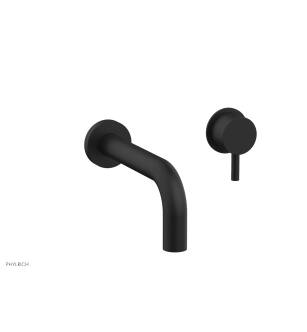 Phylrich 230-15/040 Basic II 7" Single Lever Handle Wall Mount Bathroom Sink Faucet in Black