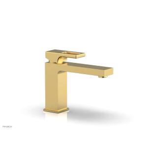 Phylrich 290L-07/24B Mix 5 1/2" Single Hole Bathroom Sink Faucet with Ring Handle in Burnished Gold