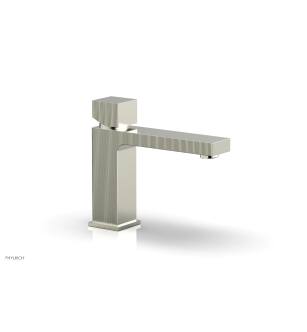 Phylrich 291L-08/015 Stria 6 7/8" Single Hole Bathroom Sink Faucet with Cube Handle in Satin Nickel