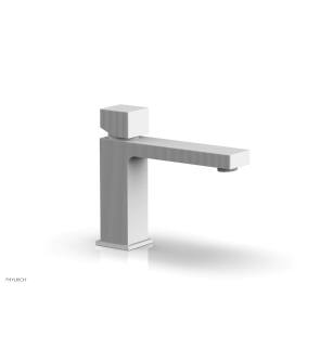 Phylrich 291L-08/050 Stria 6 7/8" Single Hole Bathroom Sink Faucet with Cube Handle in White
