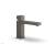 Phylrich 291L-08/15A Stria 6 7/8" Single Hole Bathroom Sink Faucet with Cube Handle in Pewter